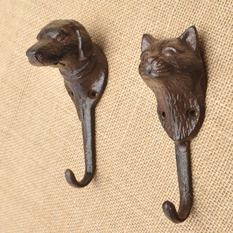 Home Improvement Cast - 1pc Rustic Cast Iron Hook Dog/Cat/Elephant