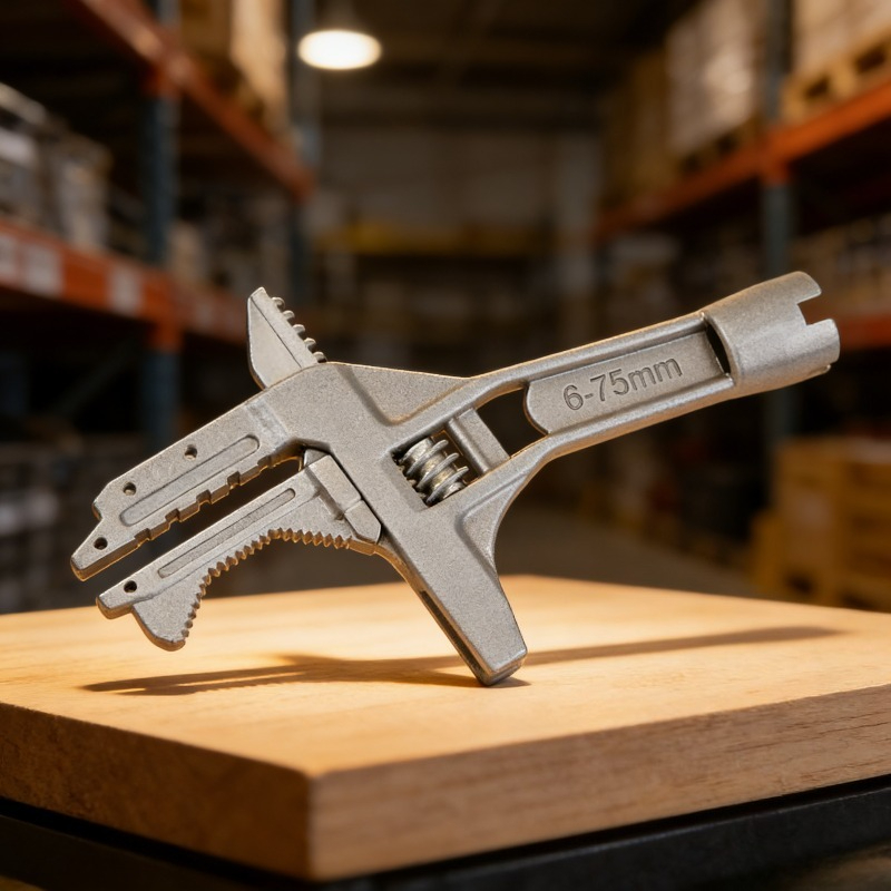 Pipe Wrench Adjustable - 1Pc Large Open 6-75mm Adjustable Aluminum