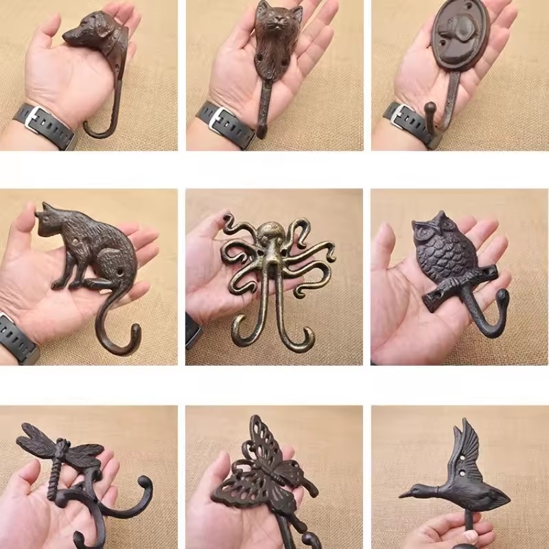 1pc Rustic Cast Iron Hook Dog/ - Home Improvement Cast 评论和价格