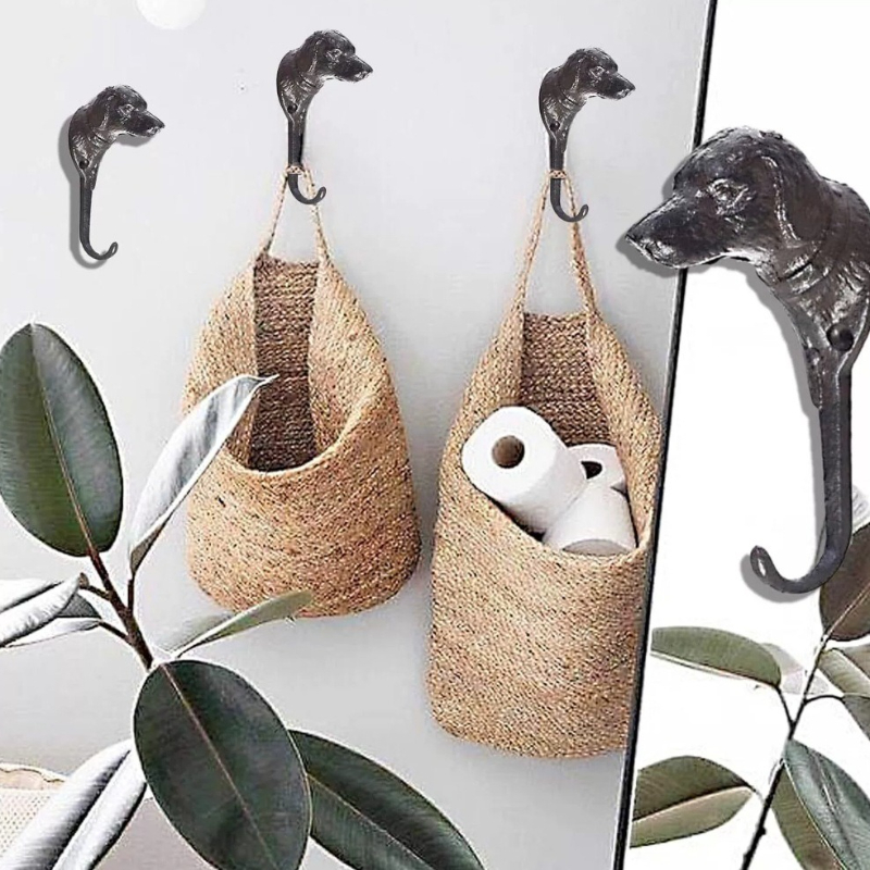 1pc Rustic Cast Iron Hook Dog/ - Home Improvement Cast 评论和价格