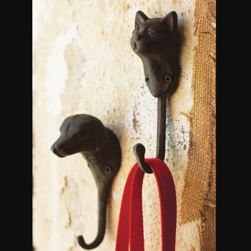 1pc Rustic Cast Iron Hook Dog/ - Home Improvement Cast 评论和价格