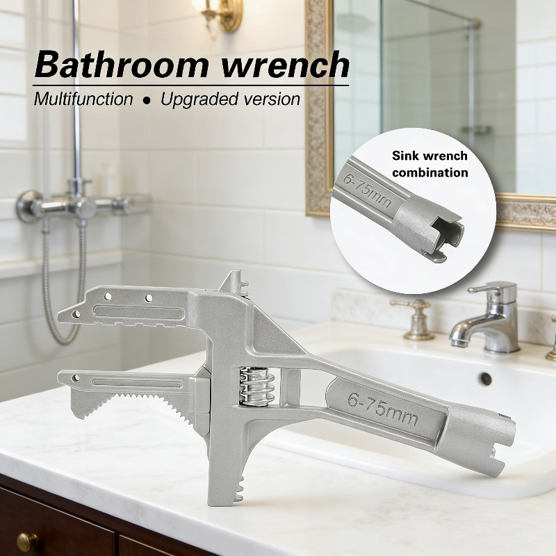 1Pc Large Open 6-75mm Adjustab - Pipe Wrench Adjustable 评论和价格
