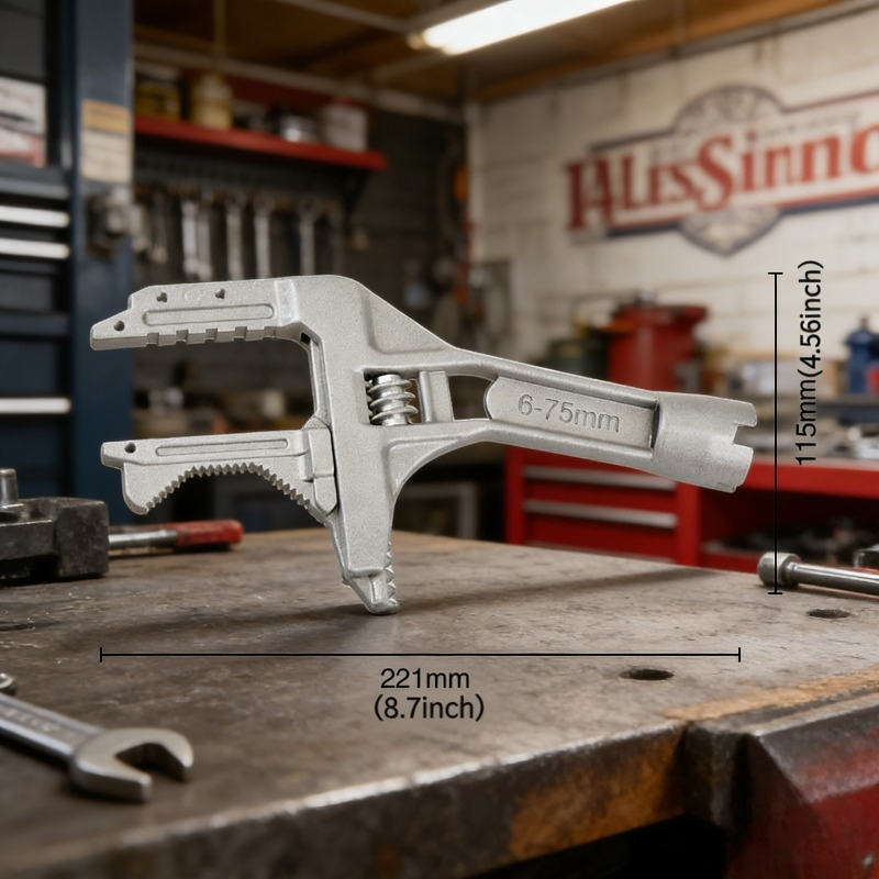 1Pc Large Open 6-75mm Adjustab - Pipe Wrench Adjustable 评论和价格
